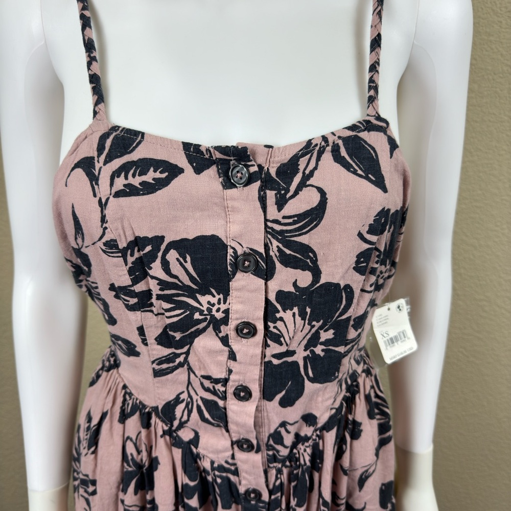 NWT Free People The Perfect Midi Sun Dress $148 Sand Combo XS - Picture 7 of 15